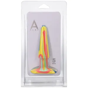 A-Play Groovy 5 in. Silicone Anal Plug Sunrise