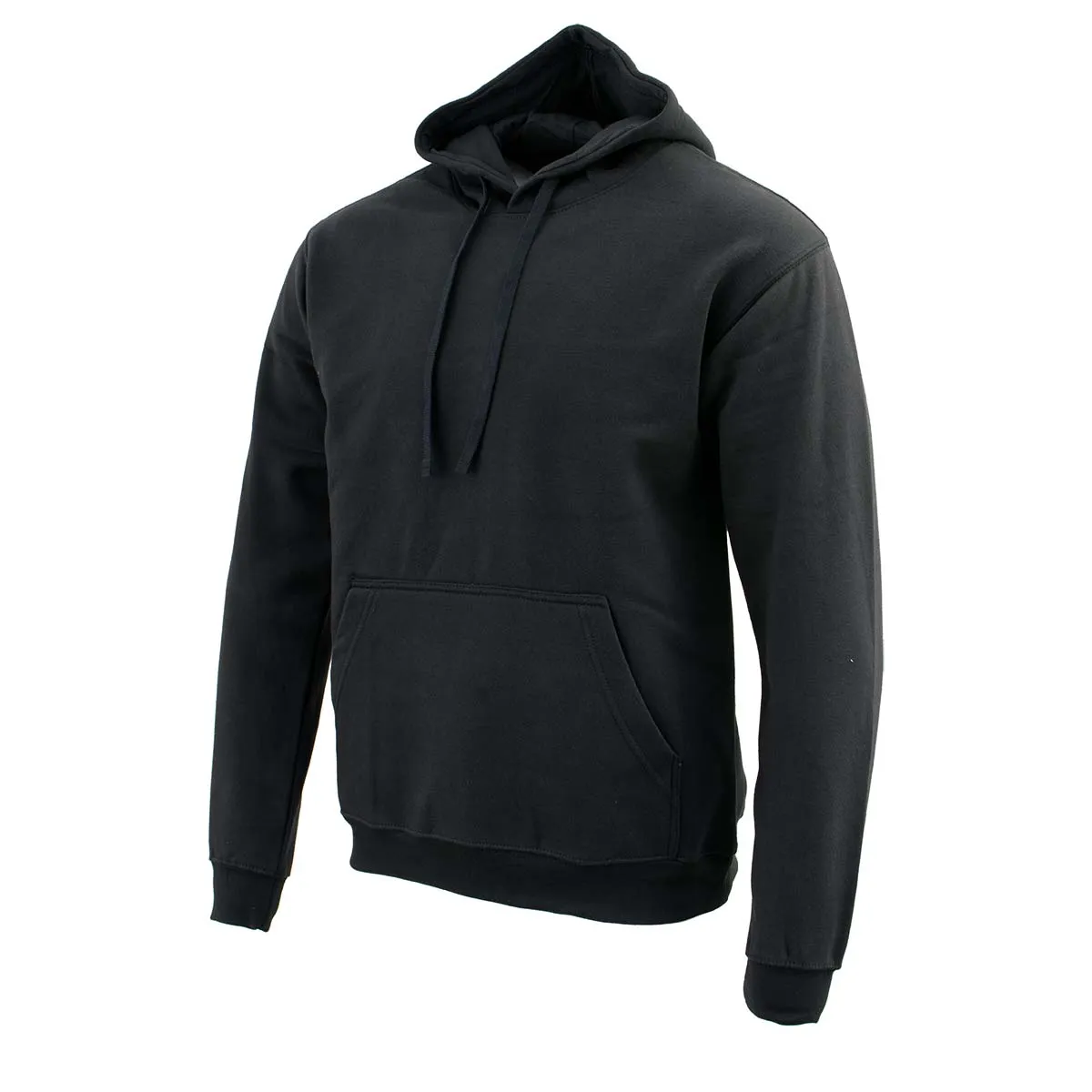 Biker Clothing Co. BCC118027 Men's Classic Black Pullover Hoodie Sweater