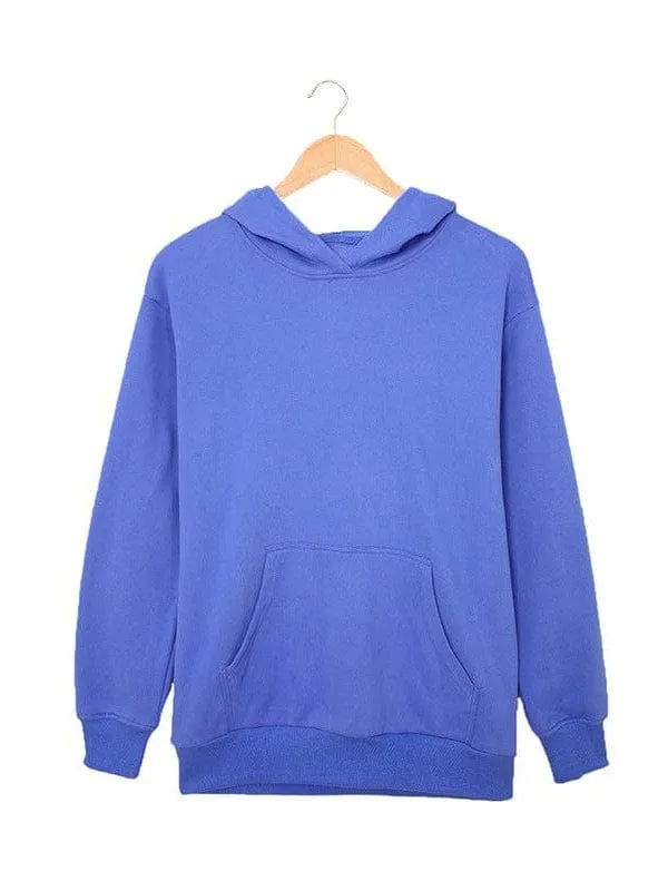 Bishop Halter Jewel Solid Color Long Sleeve Hoodie With Pocket