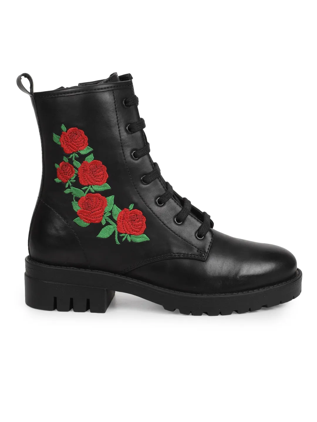 Black PU Kitten Ankle Boots (TC-ST-1282-BLKPU)