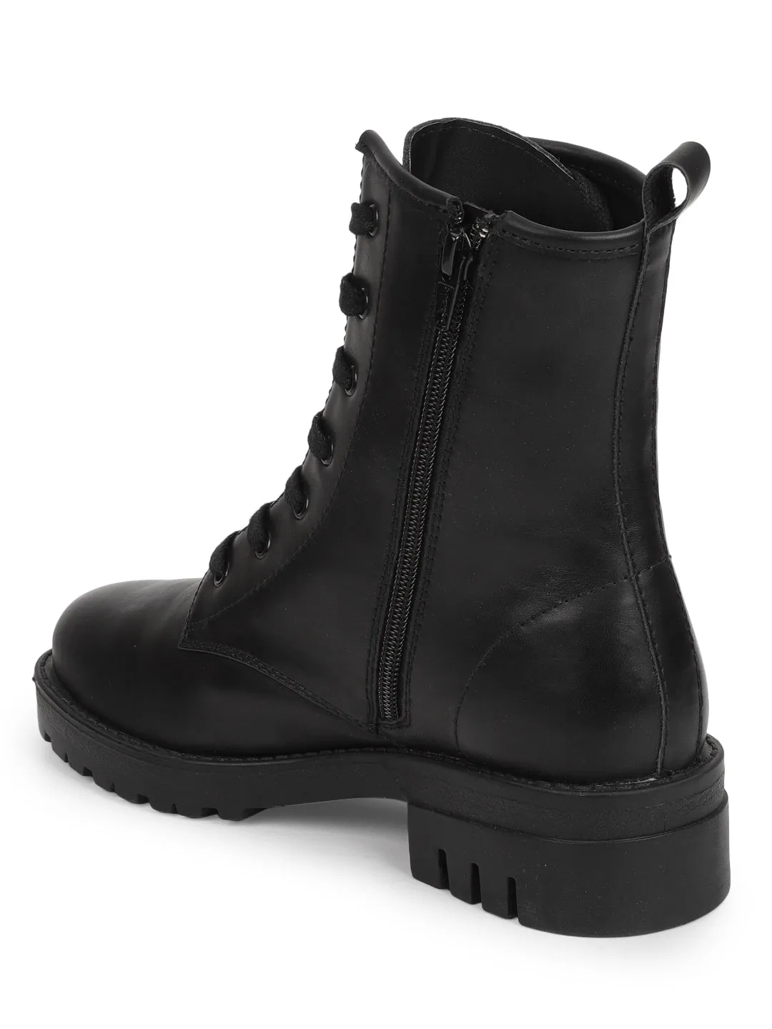 Black PU Kitten Ankle Boots (TC-ST-1282-BLKPU)