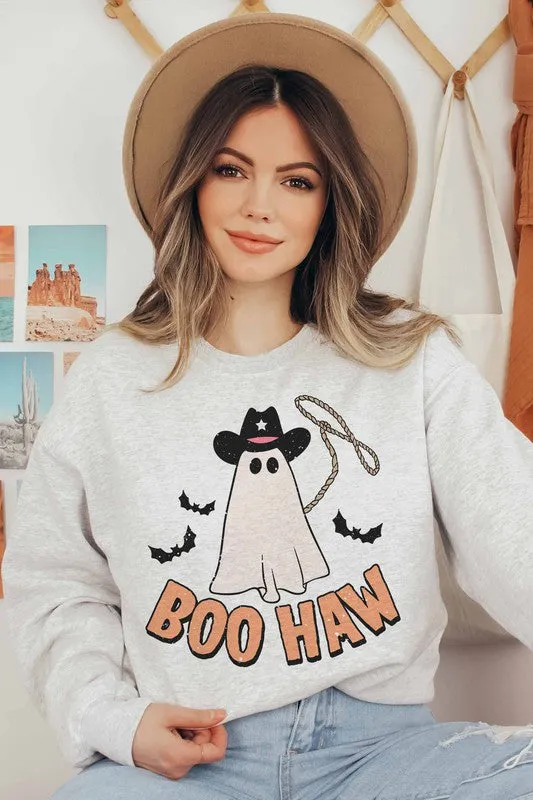 BOO HAW GRAPHIC SWEATSHIRT PLUS SIZE