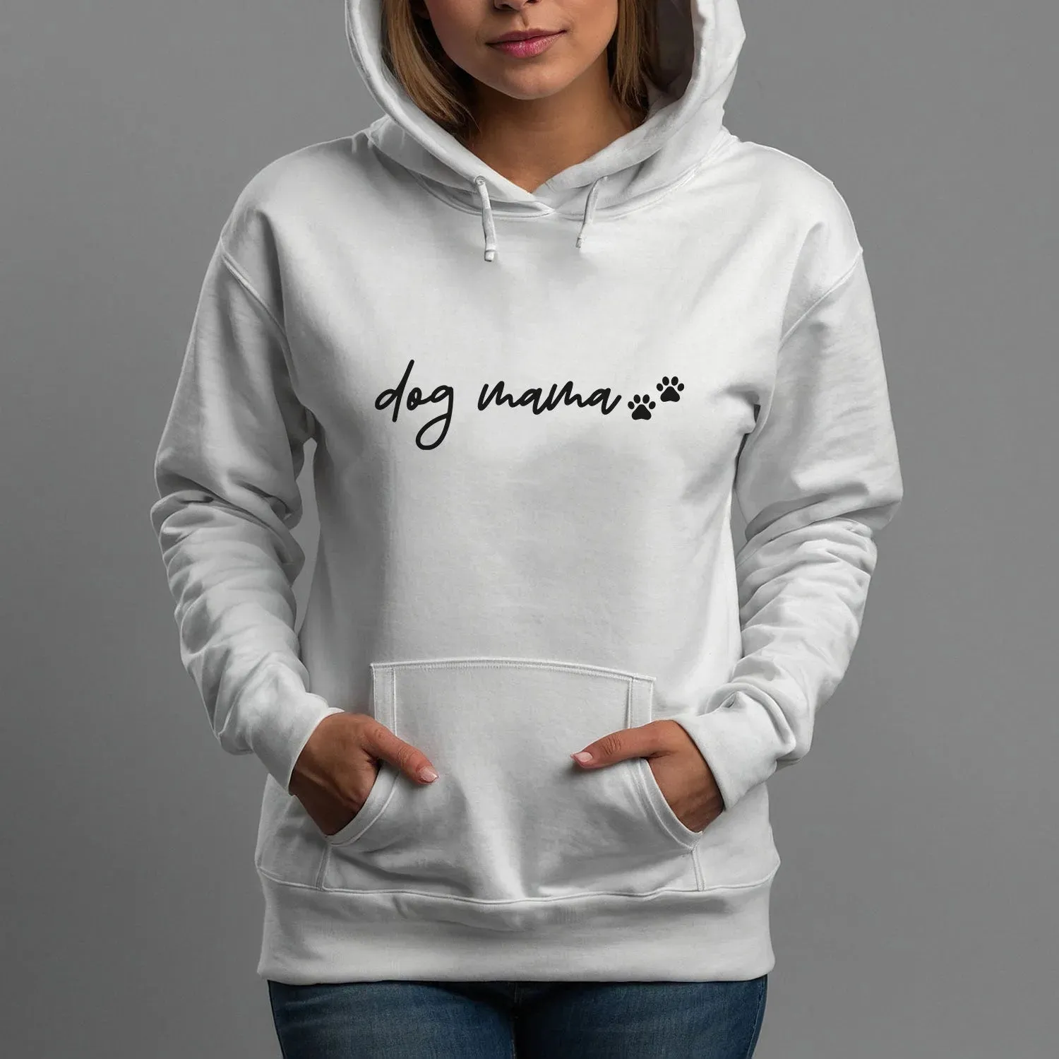 Canine Lover's Cosy Hoodie with Paw Motif - For Dog Mums