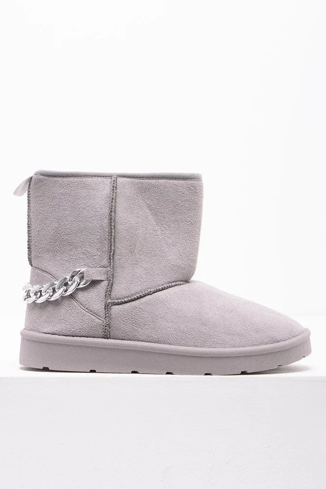 Chain Comfy Boot Grey