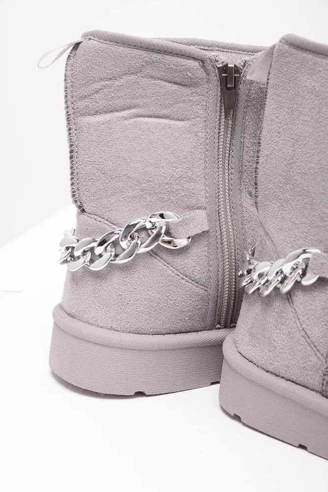 Chain Comfy Boot Grey