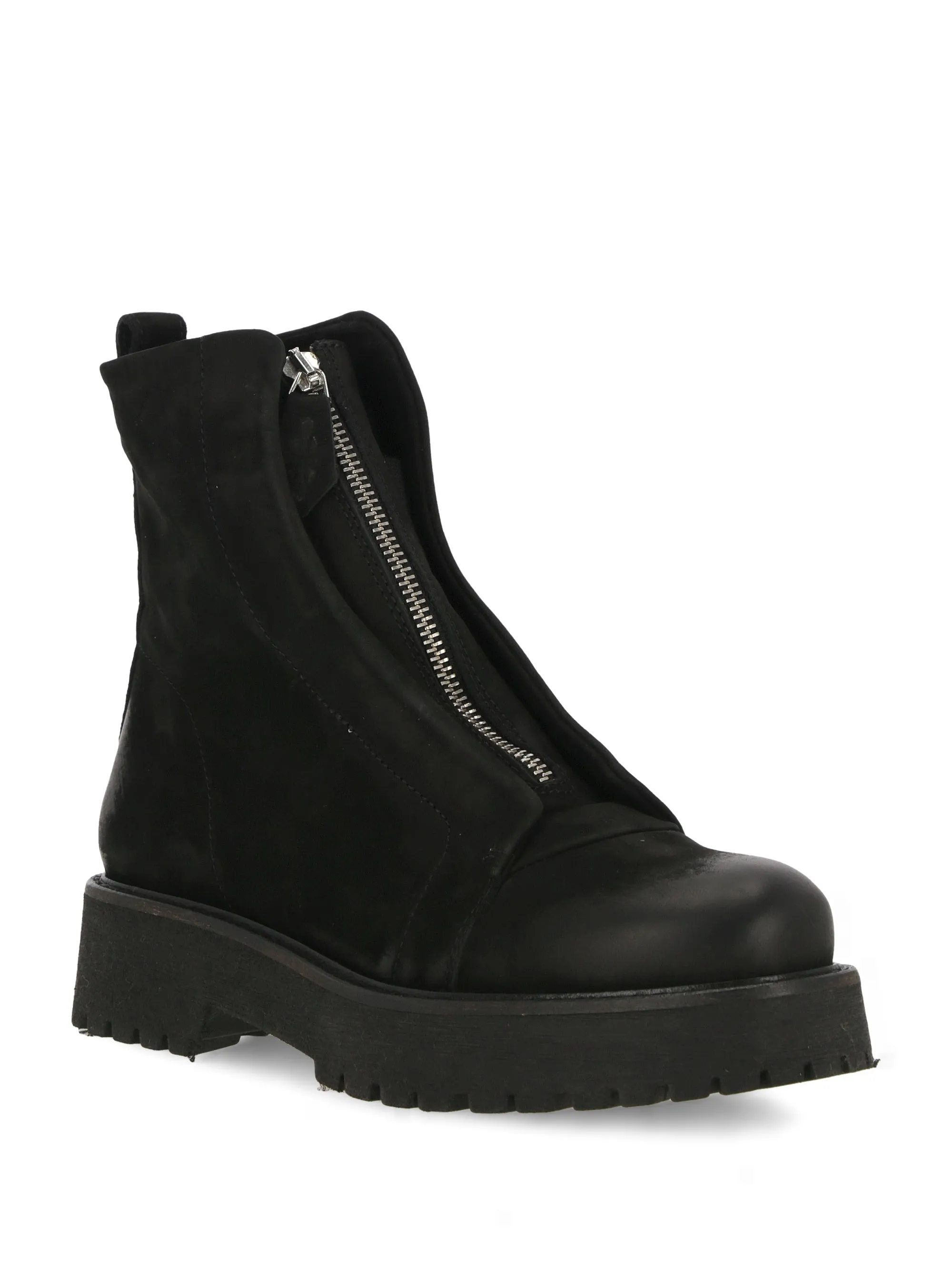 Chic Black Calfskin Zip Boots