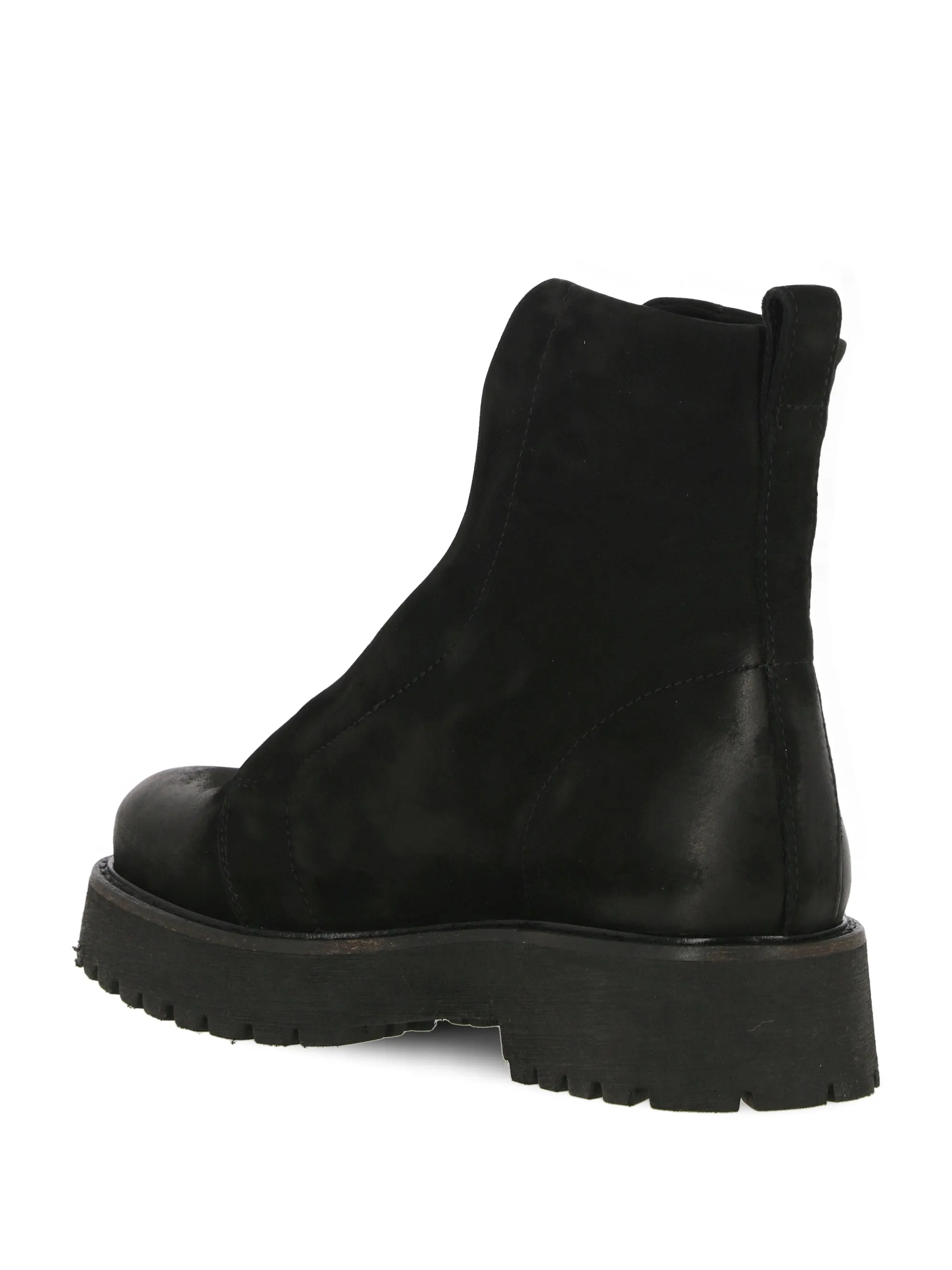 Chic Black Calfskin Zip Boots