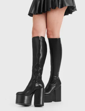 Concert Platform Knee High Boots