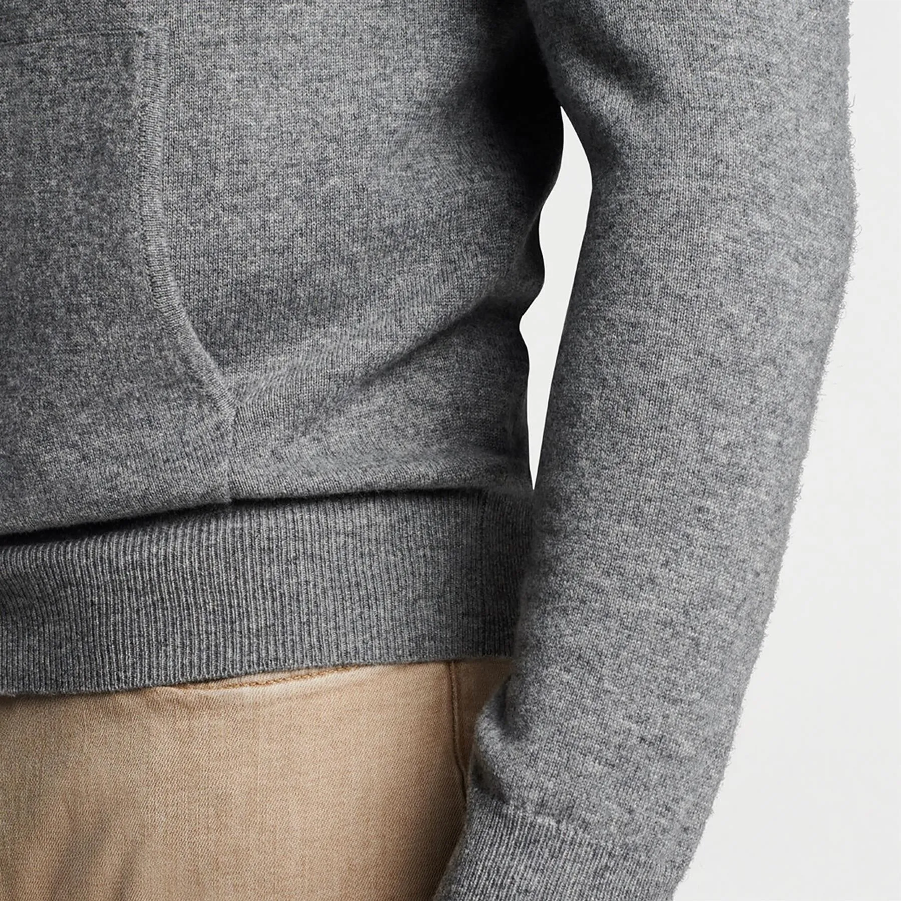 Conway Wool Cashmere Popover Hoodie Gale Grey - AW24