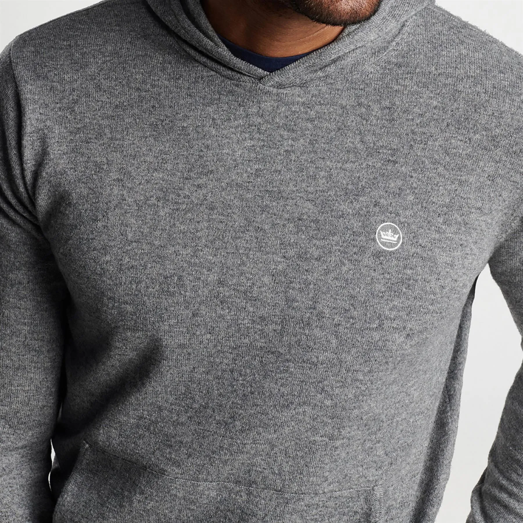 Conway Wool Cashmere Popover Hoodie Gale Grey - AW24