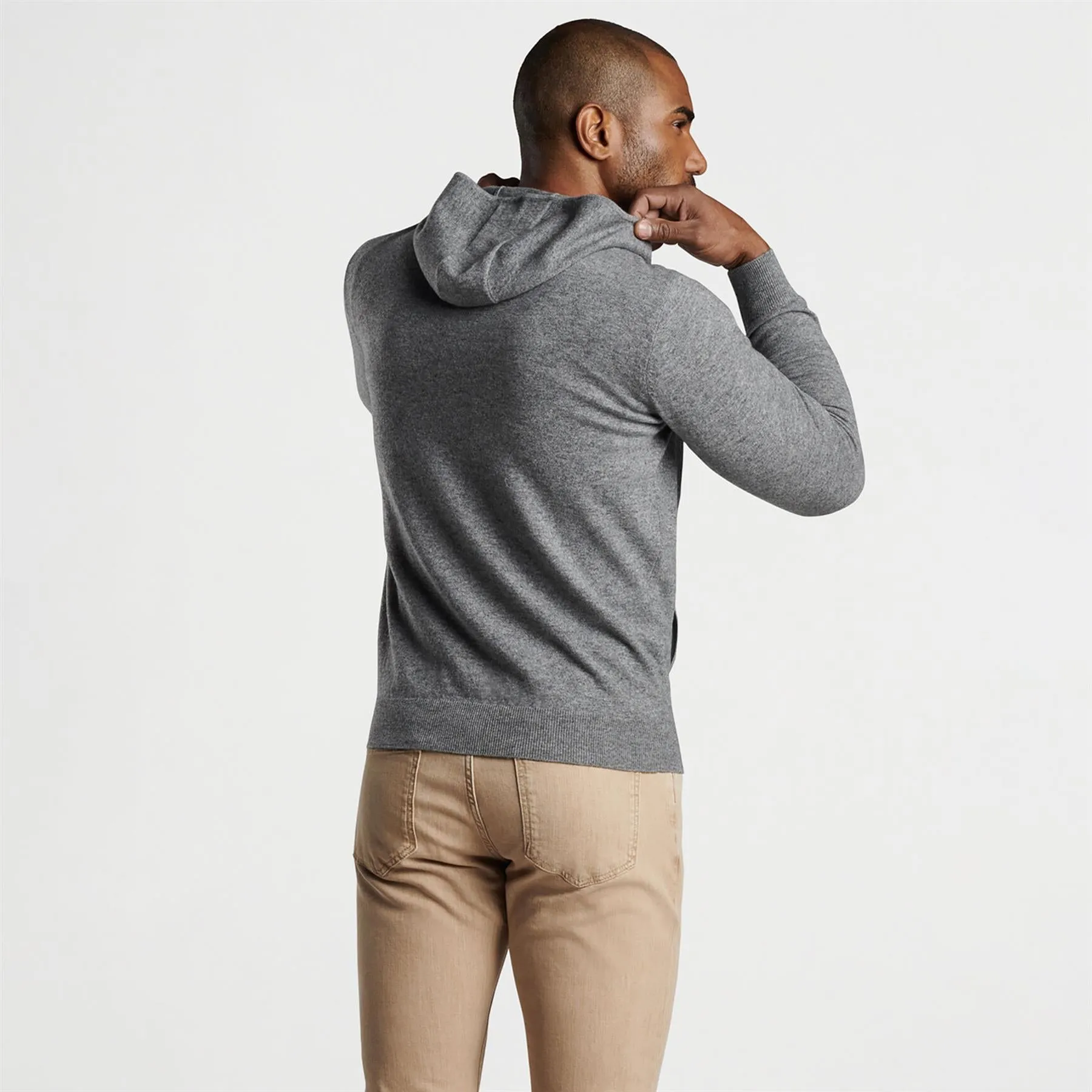 Conway Wool Cashmere Popover Hoodie Gale Grey - AW24