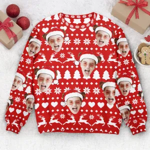 Custom Face Christmas Family Silly - Personalized Photo Ugly Sweater