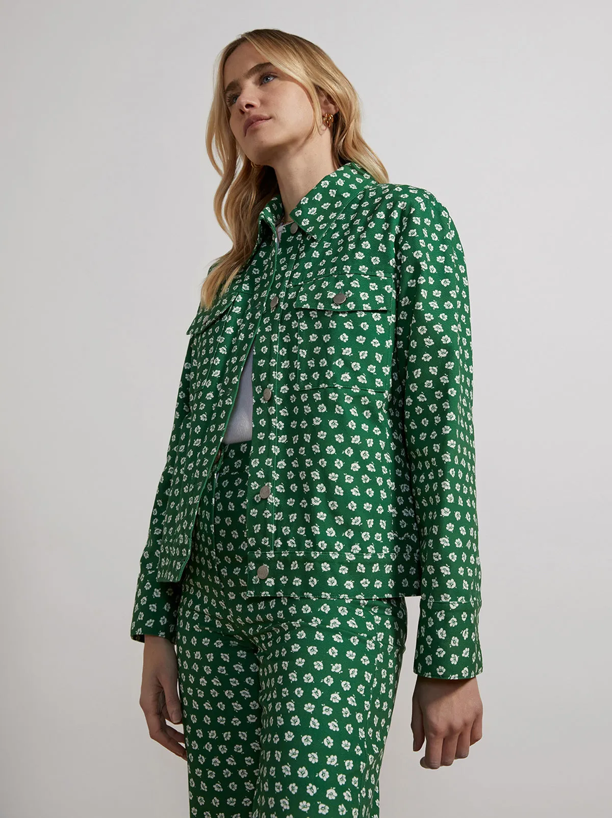 Erico Green Ditsy Floral Jacket