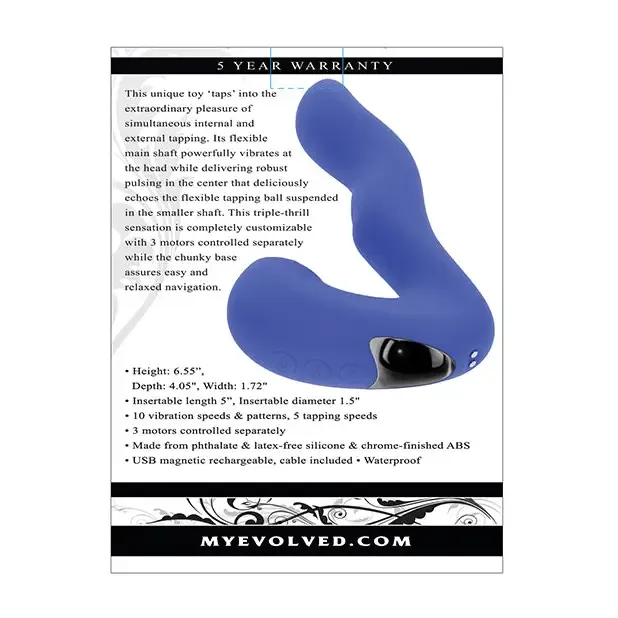 Evolved Tappity Tap Vibrator - Blue