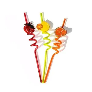 Fruit Drinking Plastic Straws