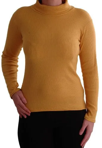 Gail Ribbed Polo Neck Tops