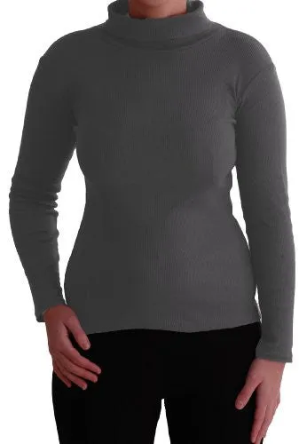 Gail Ribbed Polo Neck Tops