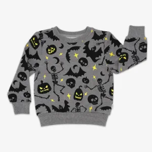 Gray Glowing Ghouls Crewneck Sweatshirt