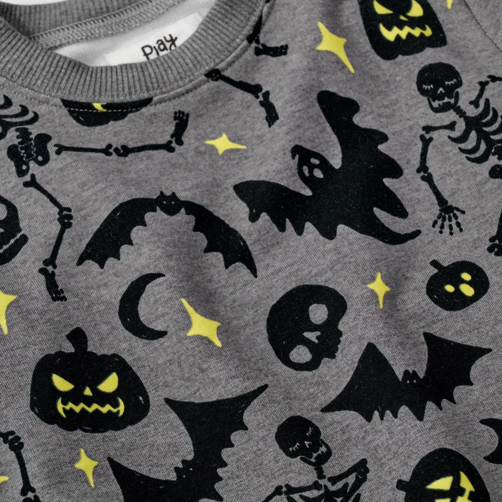 Gray Glowing Ghouls Crewneck Sweatshirt