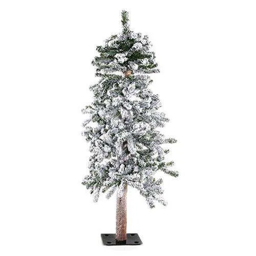 Heavy Flocked Alpine Tree, 4ft