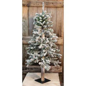 Heavy Flocked Alpine Tree, 4ft