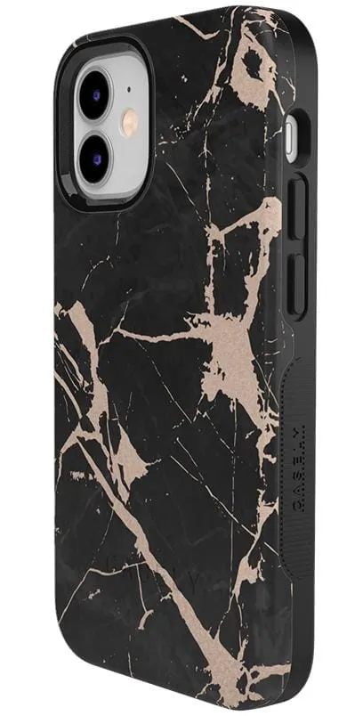 Hidden Gem | Rose Gold and Black Marble Case