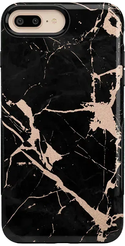 Hidden Gem | Rose Gold and Black Marble Case