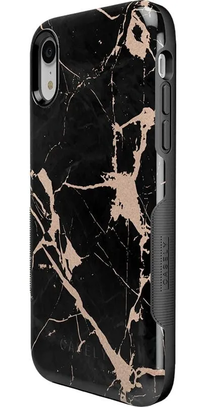 Hidden Gem | Rose Gold and Black Marble Case