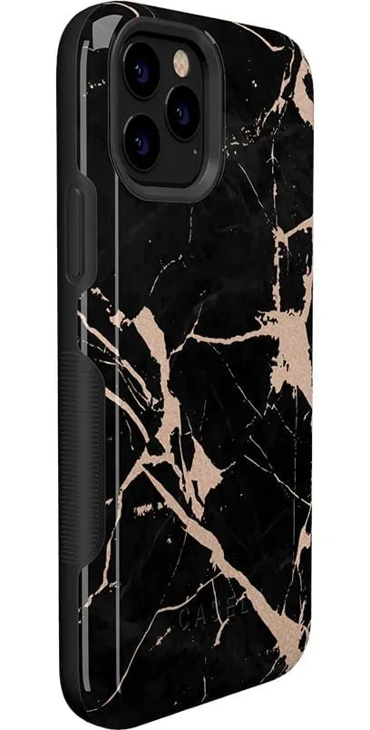 Hidden Gem | Rose Gold and Black Marble Case