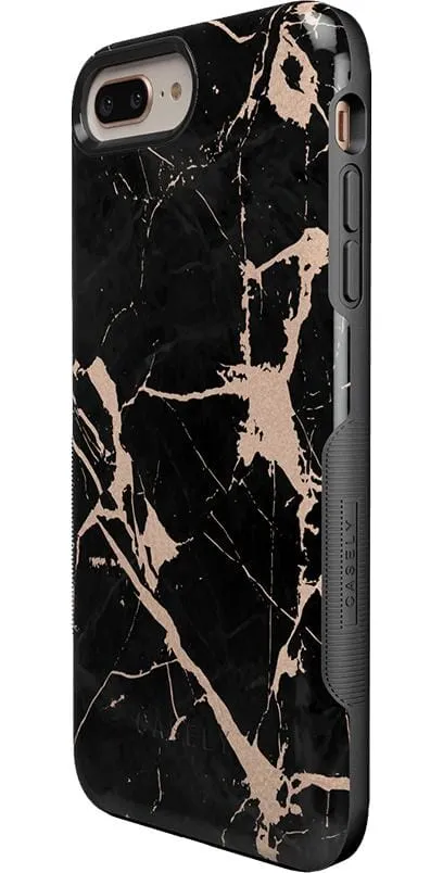 Hidden Gem | Rose Gold and Black Marble Case