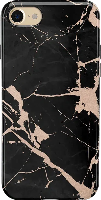 Hidden Gem | Rose Gold and Black Marble Case