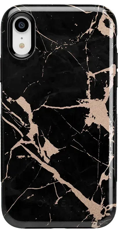 Hidden Gem | Rose Gold and Black Marble Case