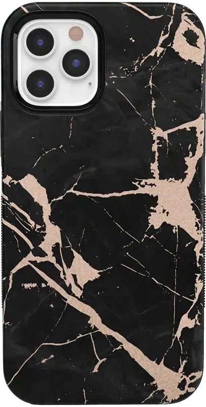 Hidden Gem | Rose Gold and Black Marble Case