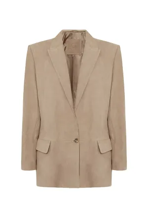 Ilaria Women's Nubuck Oversize Blazer Jacket