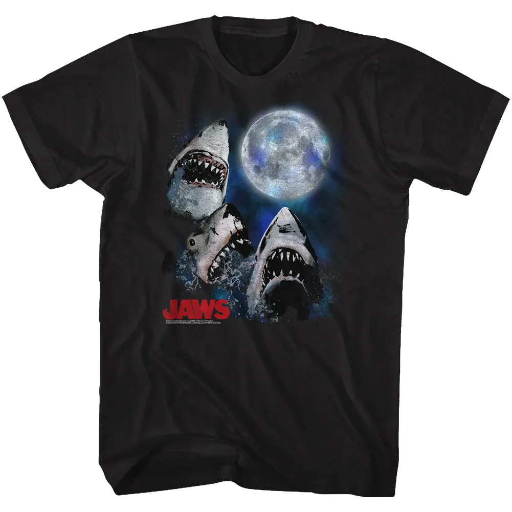 Jaws Three Shark Moon Men's T-Shirt