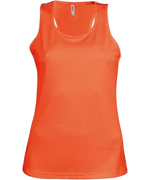 Ladies sports vest | Fluorescent Orange