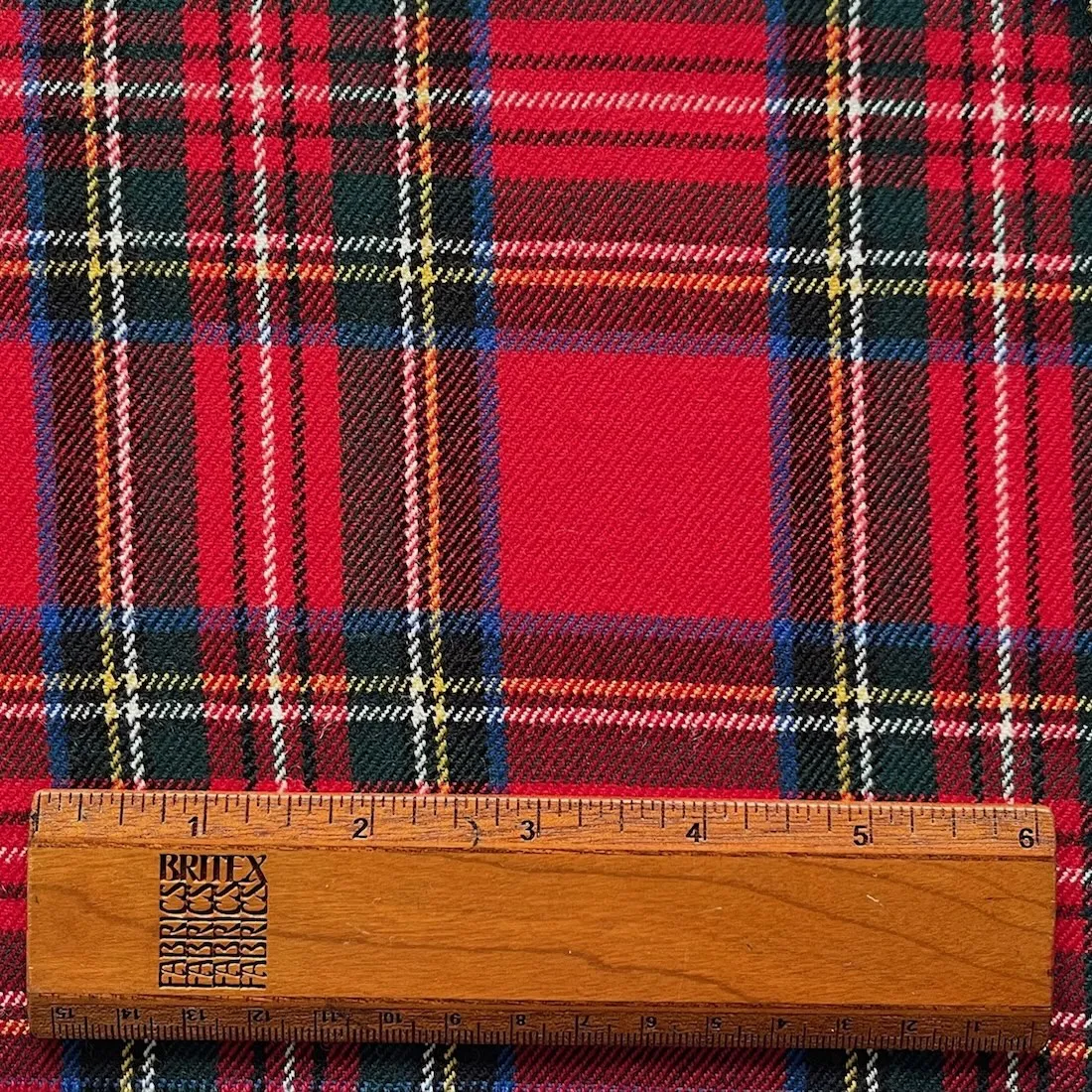 Mid-Weight Selvedged Royal Stewart Virgin Wool Tartan Plaid (Made in Italy)