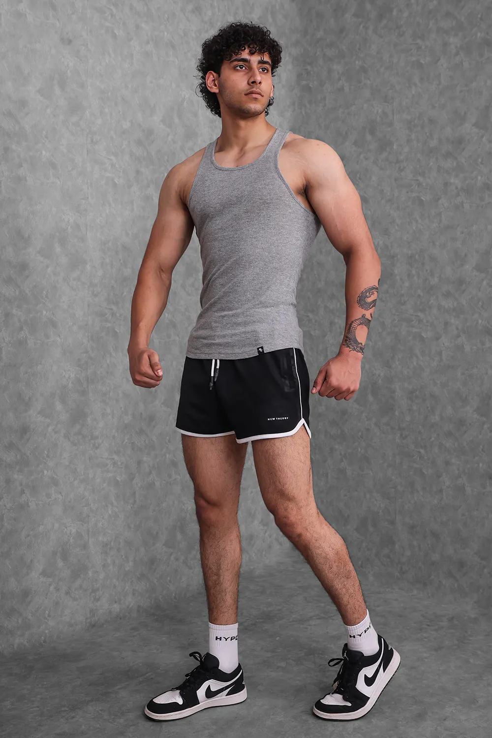 Muscle-Up Ribbed Tank - Grey