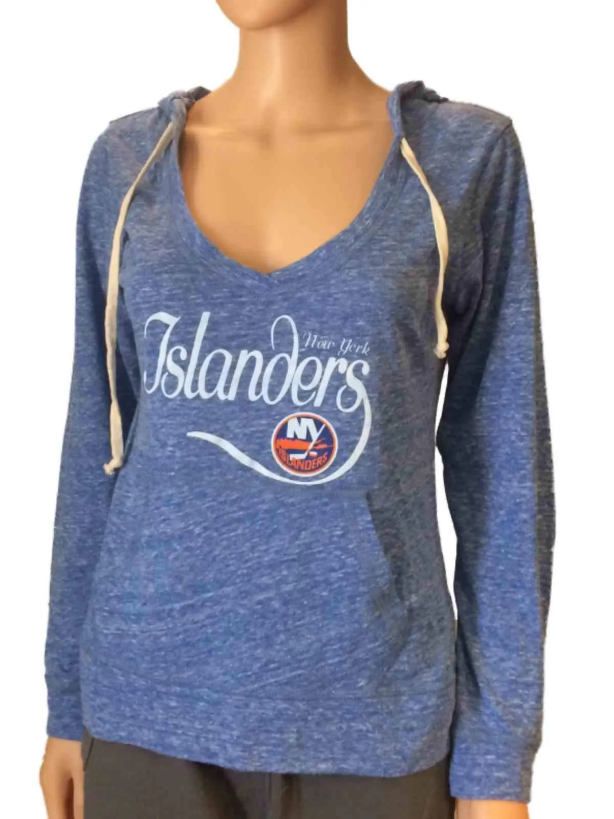 New York Islanders SAAG Women Blue Lightweight Pullover Hoodie Sweatshirt