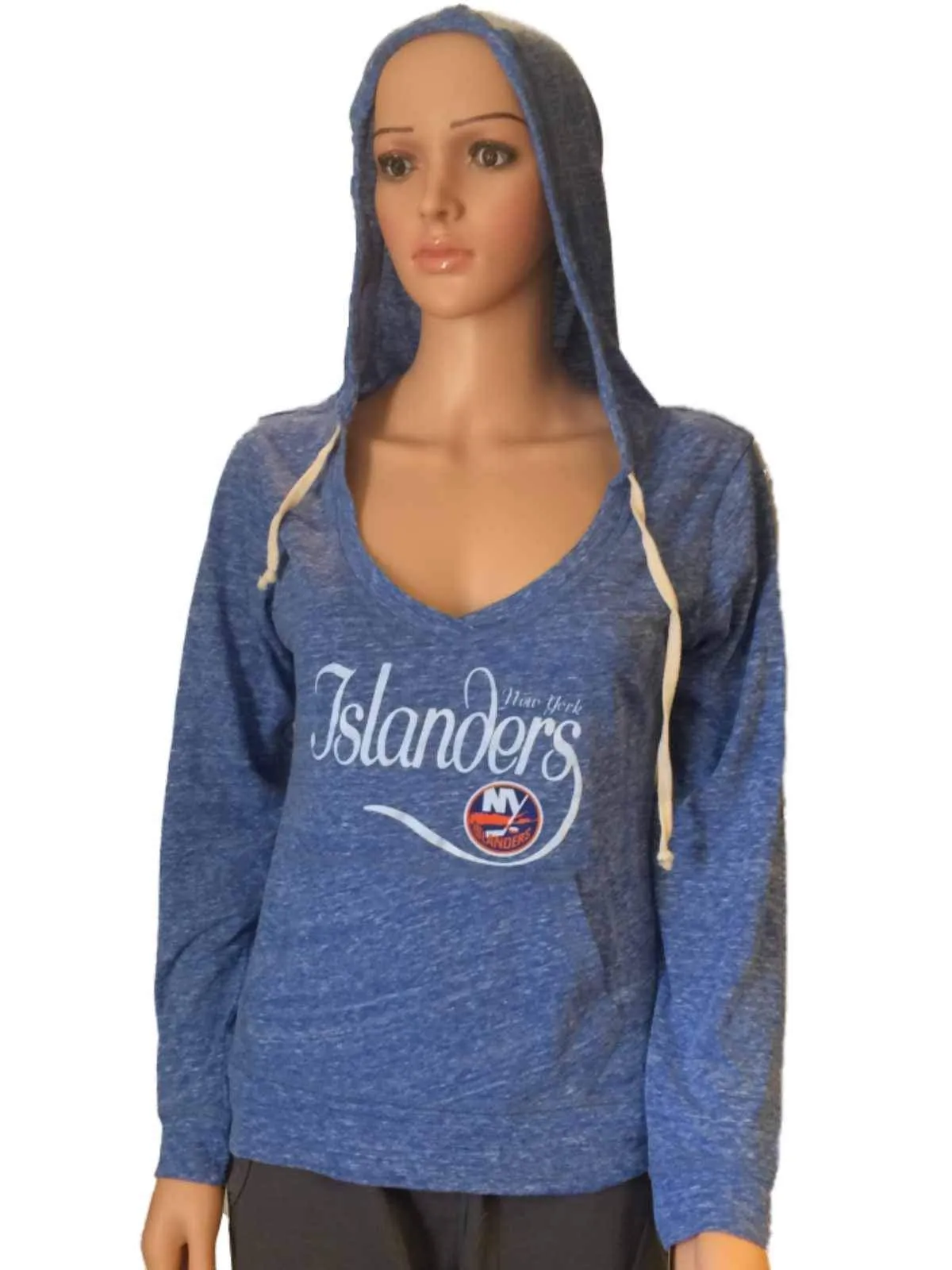 New York Islanders SAAG Women Blue Lightweight Pullover Hoodie Sweatshirt