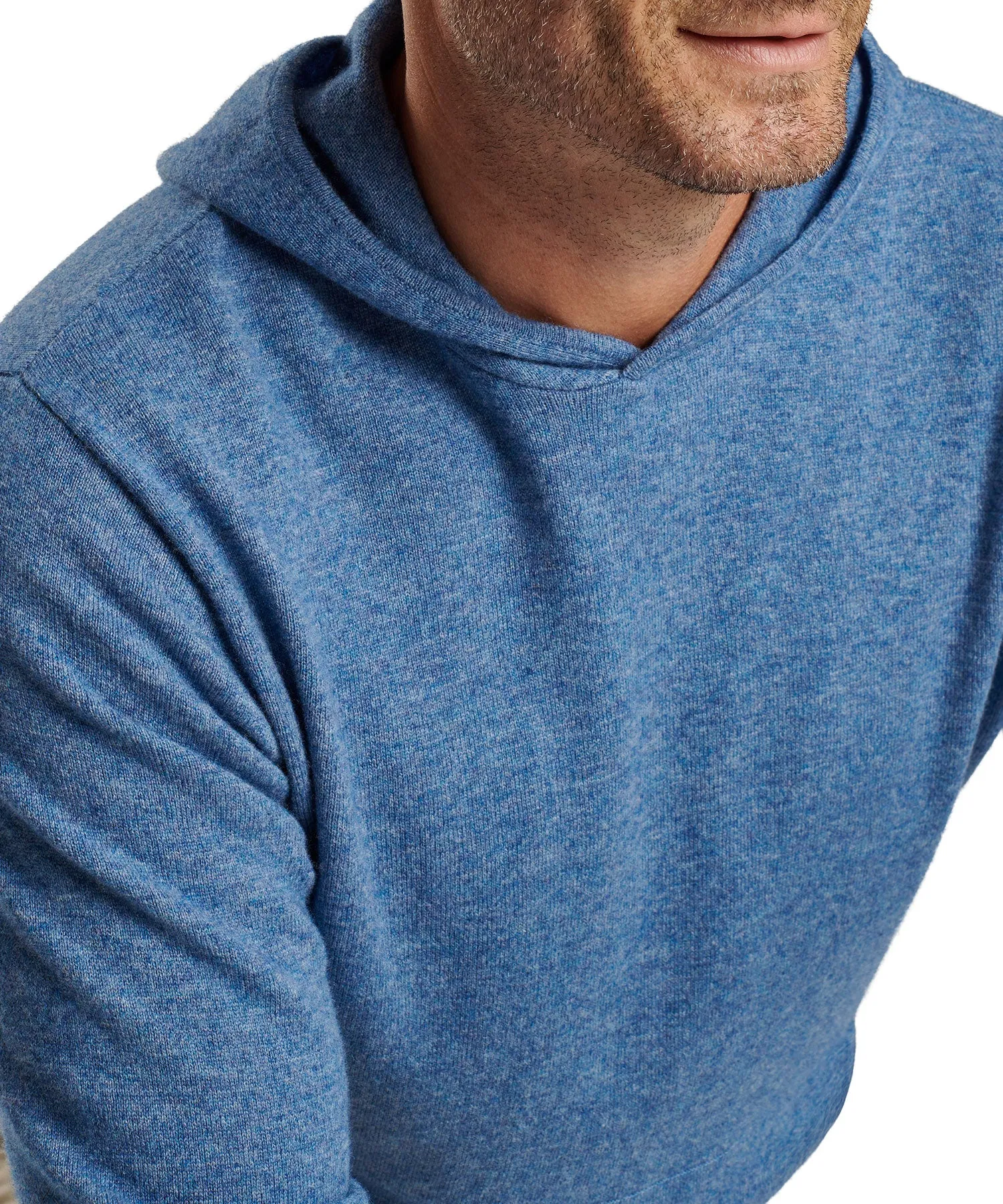 Peter Millar Conway Wool-Cashmere Popover Hoodie