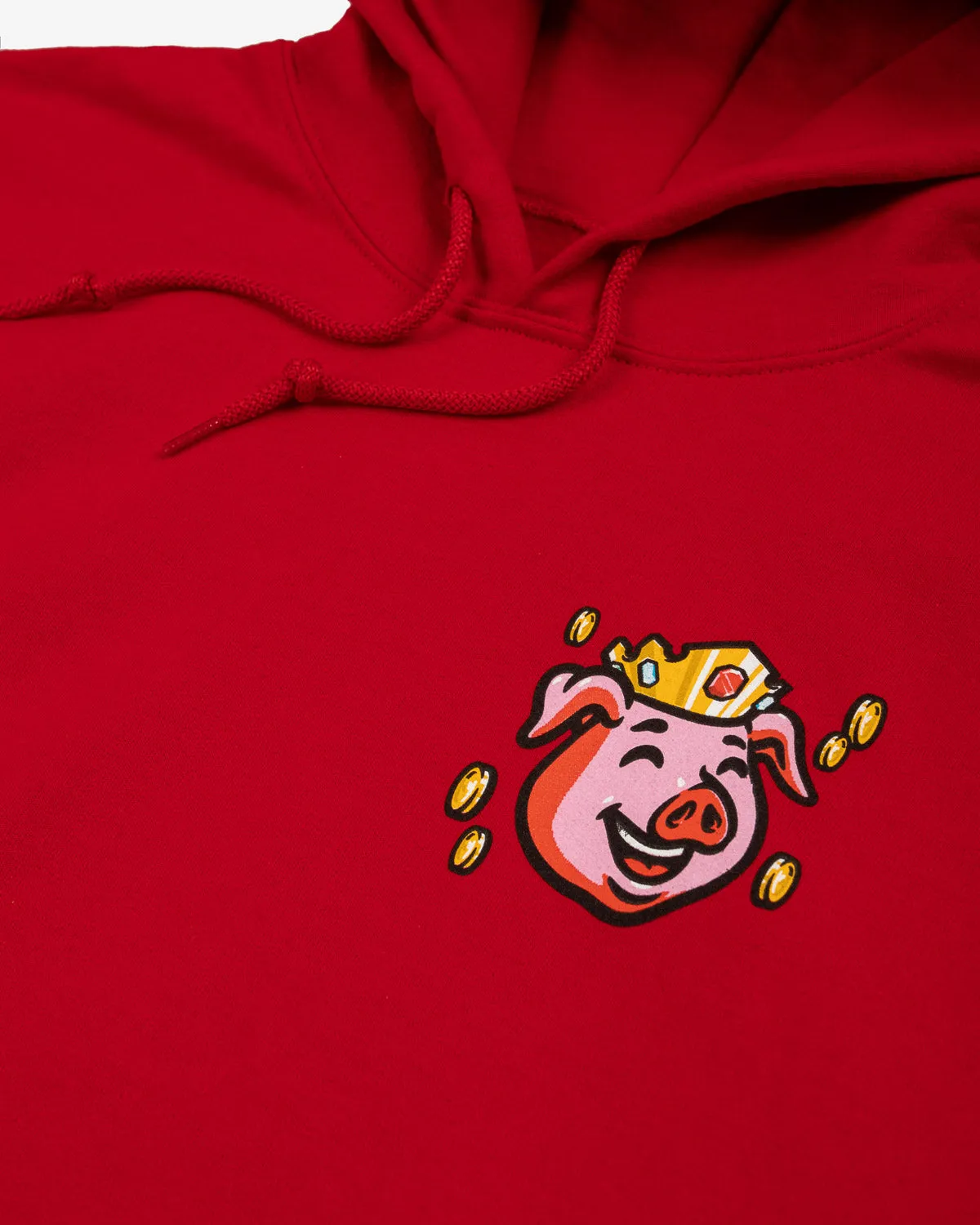 Pig Head Logo Pullover Hoodie (Red)