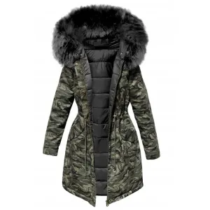 Purpdrank - Quilted Coats Women Winter Jacket  Hooded Parkas Winter Coat Women Loose Parka camouflage coat Padded Jackets