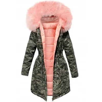 Purpdrank - Quilted Coats Women Winter Jacket  Hooded Parkas Winter Coat Women Loose Parka camouflage coat Padded Jackets