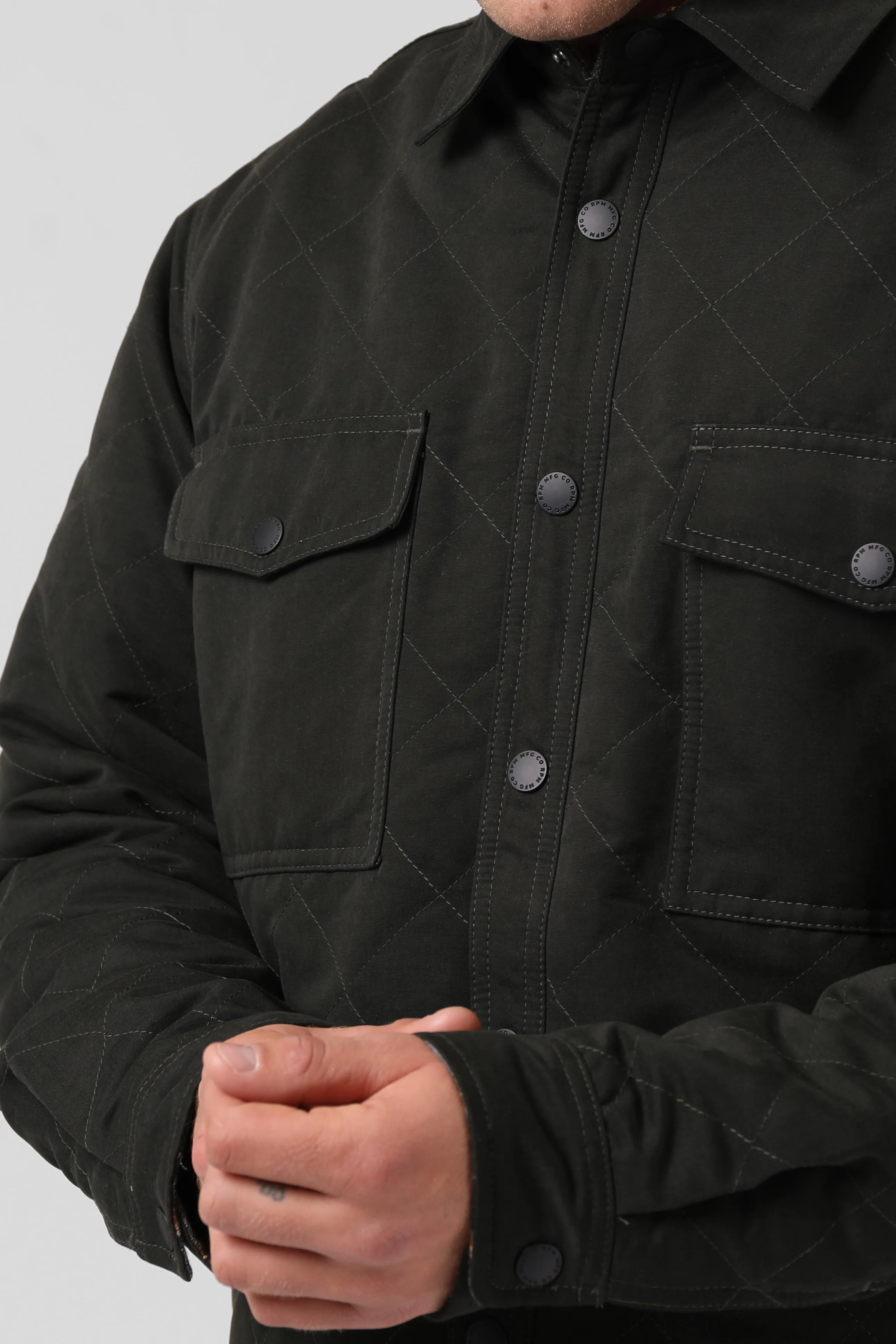 Quilted Jacket - Dark Olive