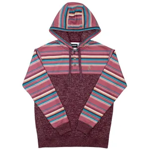 "Jimmy" Serape /Maroon Hoody