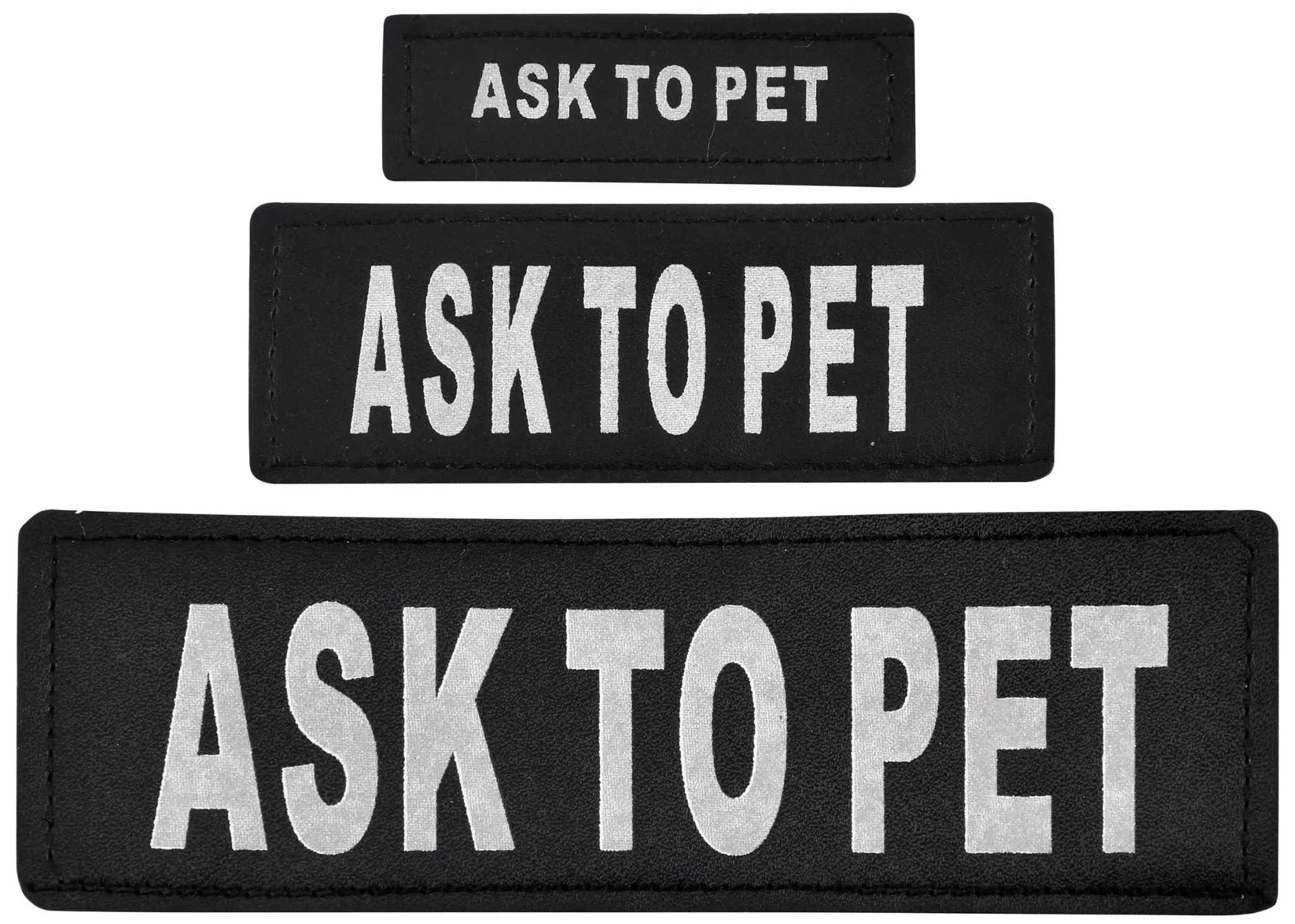 Reflective "Ask To Pet" Patches, Set of 2