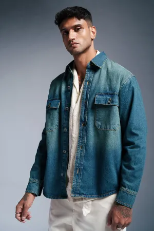 Retro Royal Men's Denim Jacket