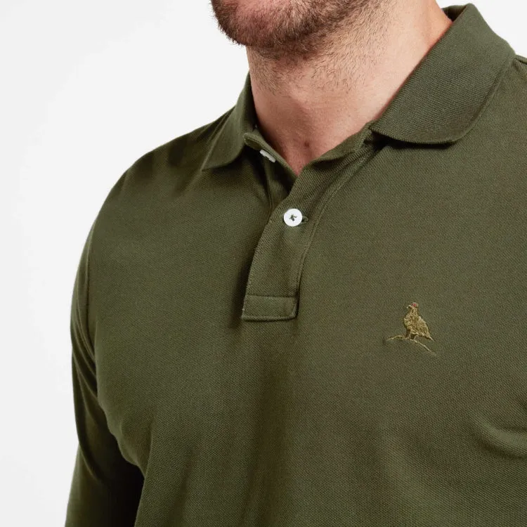 Schoffel St Ives Long Sleeved Polo Shirt - Forest