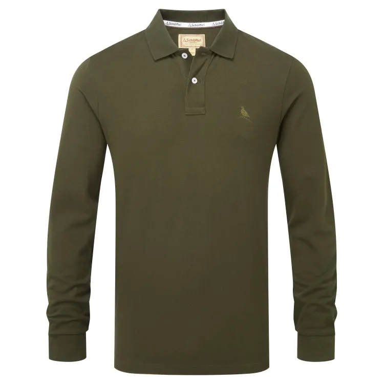 Schoffel St Ives Long Sleeved Polo Shirt - Forest